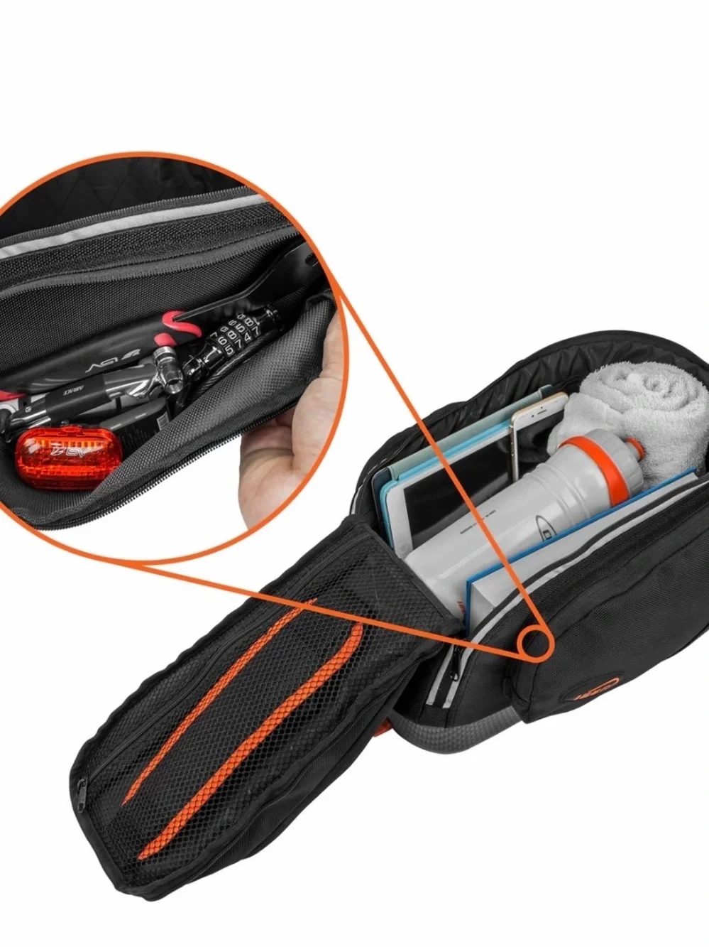 IBERA PakRak Quick-Release Bike Trunk Bag 17L Water-Resistant and Bike Rack